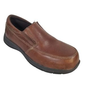 Womens Carolina CA1572 Brown Leather Steel Toe‎ Work Shoes Size 8.5